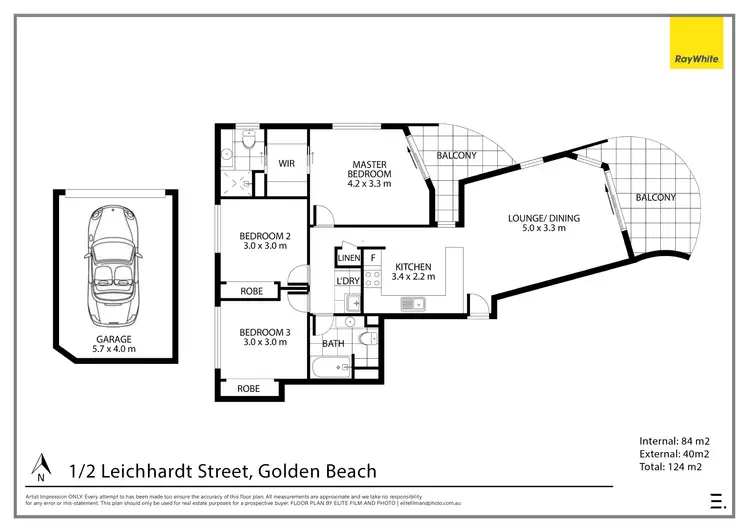 Floorplan of Homely unit listing, 1/2 Leichhardt Street, Golden Beach QLD 4551