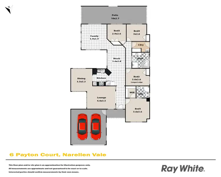 Floorplan of Homely house listing, 6 Payton Court, Narellan Vale NSW 2567