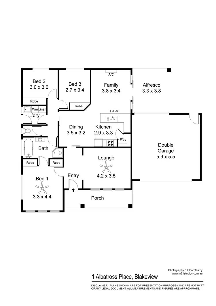 Floorplan of Homely house listing, 1 Albatross Crescent (Swinden), Blakeview SA 5114