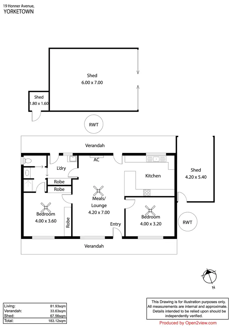 Floorplan of Homely house listing, 19 Honner Avenue, Yorketown SA 5576