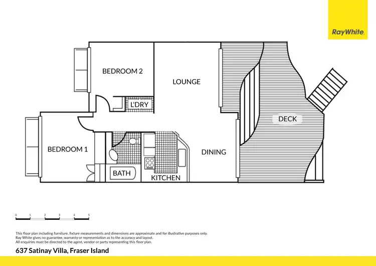 Floorplan of Homely unit listing, 637 Satinay Villa, Kingfisher Bay, Fraser Island QLD 4581