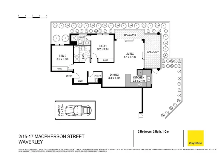 Floorplan of Homely apartment listing, 2/15-17 Macpherson Street, Waverley NSW 2024