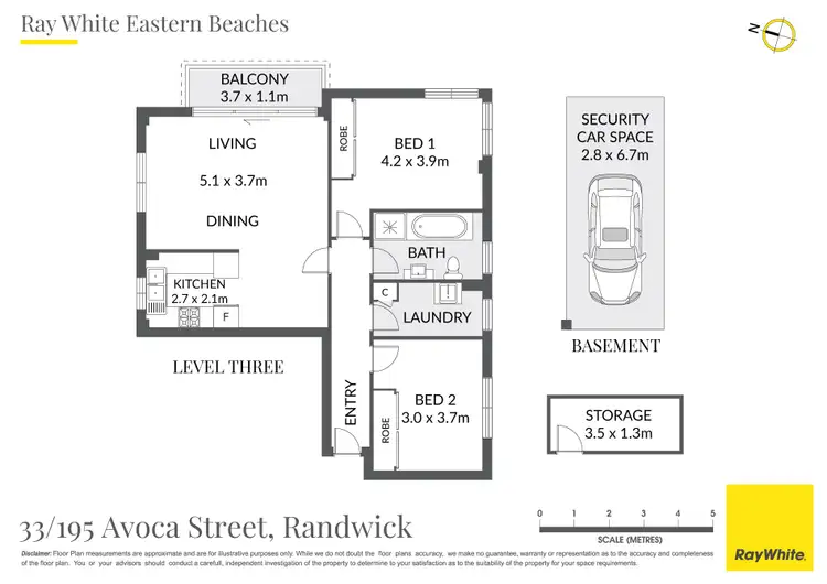 Floorplan of Homely apartment listing, 33/195 Avoca Street, Randwick NSW 2031