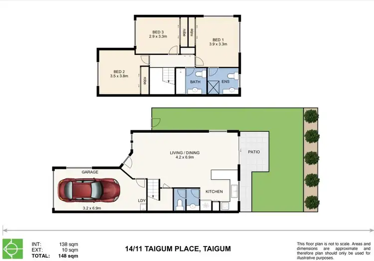 Floorplan of Homely townhouse listing, 14/11 Taigum Place, Taigum QLD 4018