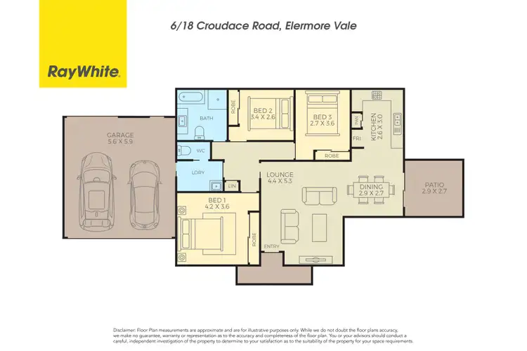 Floorplan of Homely villa listing, 6/18 Croudace Road, Elermore Vale NSW 2287