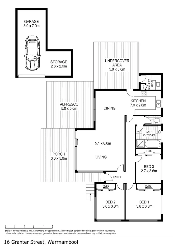 Floorplan of Homely house listing, 16 Granter Street, Warrnambool VIC 3280