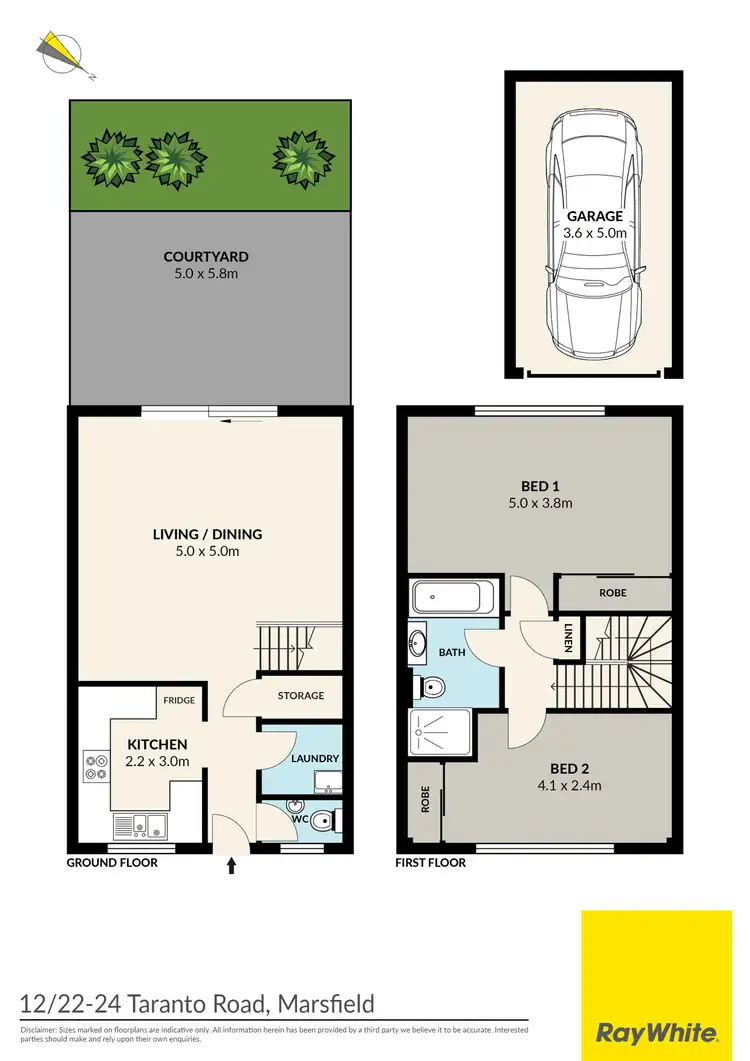 Floorplan of Homely townhouse listing, 12/22-24 Taranto Road, Marsfield NSW 2122