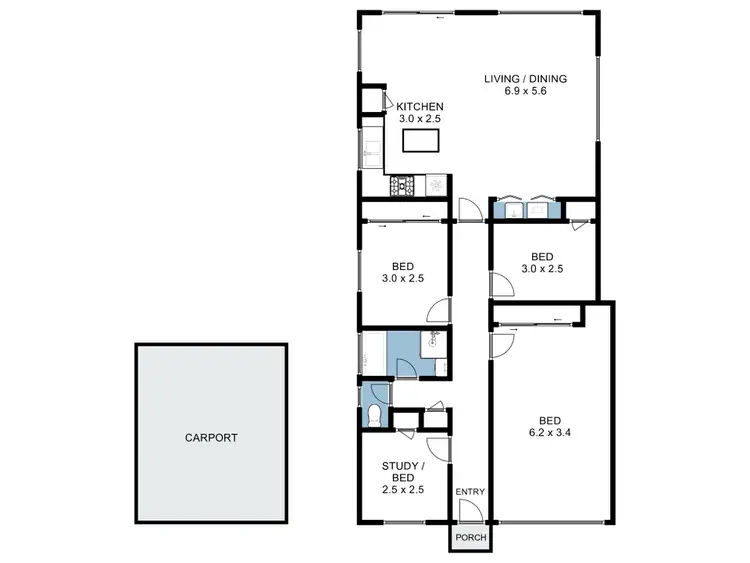 Floorplan of Homely house listing, 6 Anderson Street, Euroa VIC 3666