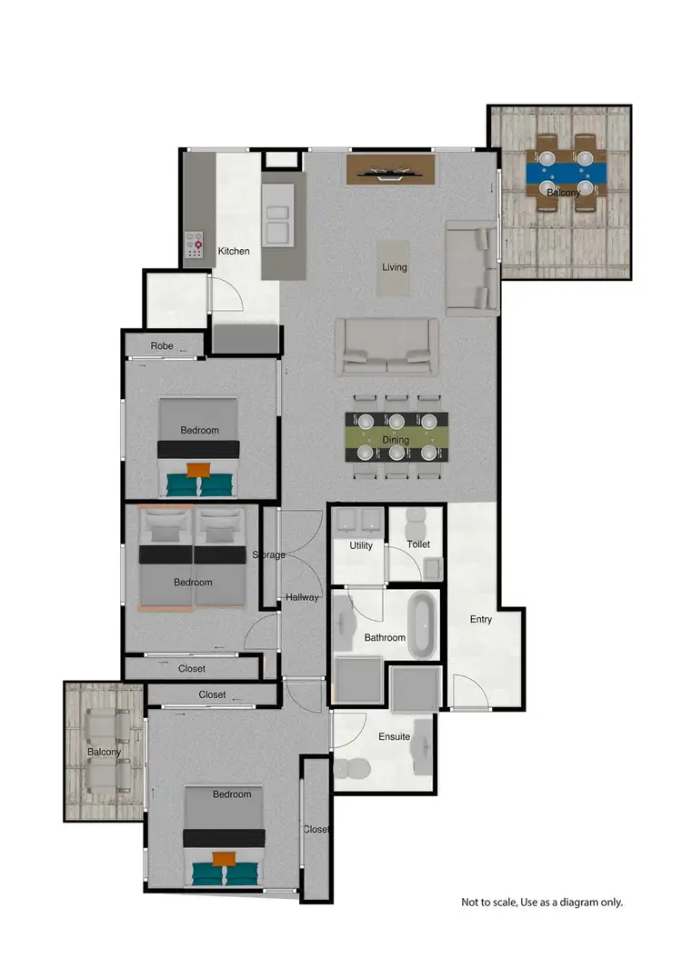 Floorplan of Homely apartment listing, 121/64 Sickle Avenue, Hope Island QLD 4212