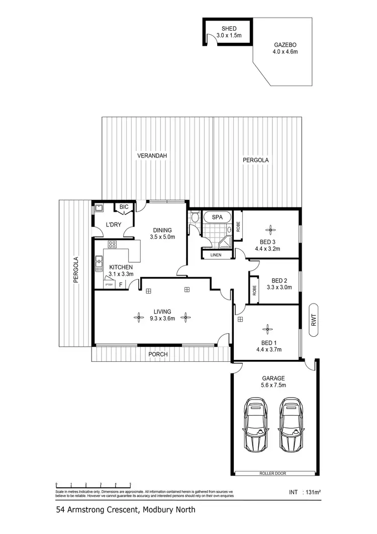 Floorplan of Homely house listing, 54 Armstrong Crescent, Modbury North SA 5092