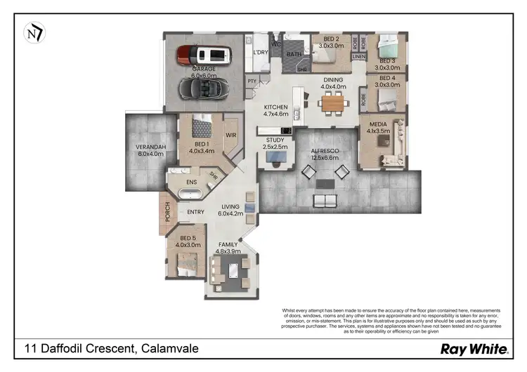Floorplan of Homely house listing, 11 Daffodil Crescent, Calamvale QLD 4116