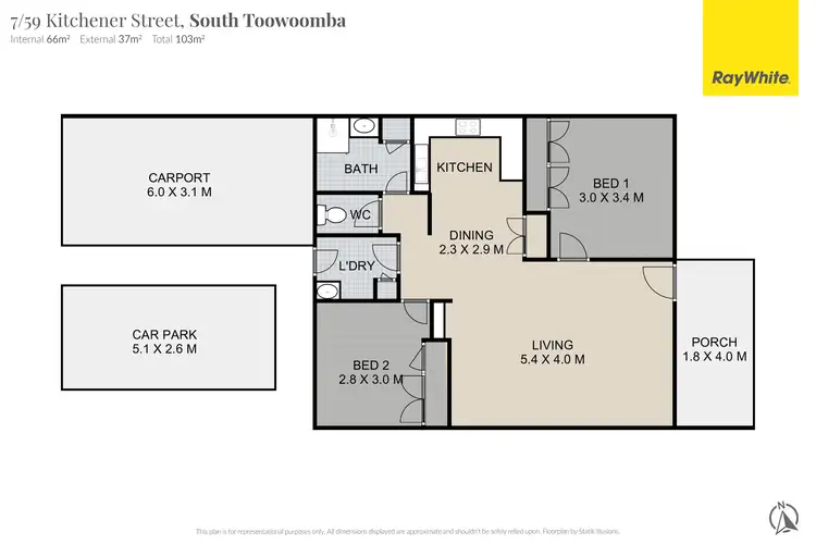 Floorplan of Homely unit listing, 7/59 Kitchener Street, South Toowoomba QLD 4350