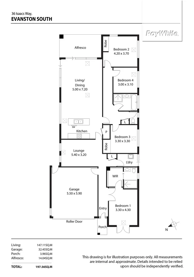 Floorplan of Homely house listing, 36 Isaacs Way, Evanston South SA 5116