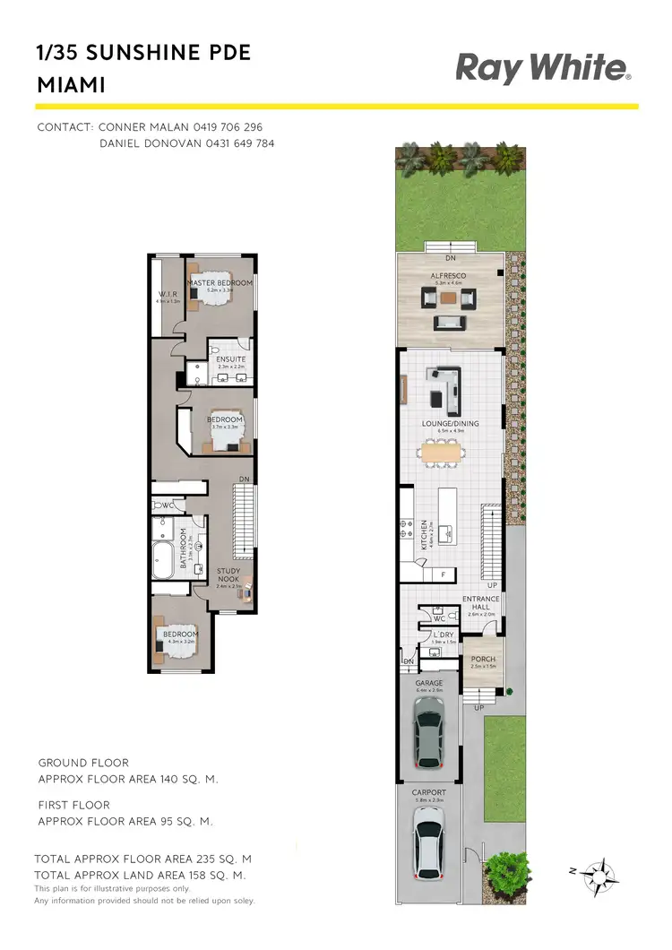 Floorplan of Homely semi-detached listing, 1/35 Sunshine Parade, Miami QLD 4220