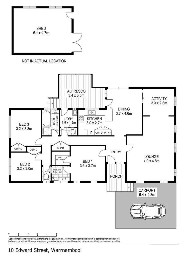 Floorplan of Homely house listing, 10 Edward Street, Warrnambool VIC 3280