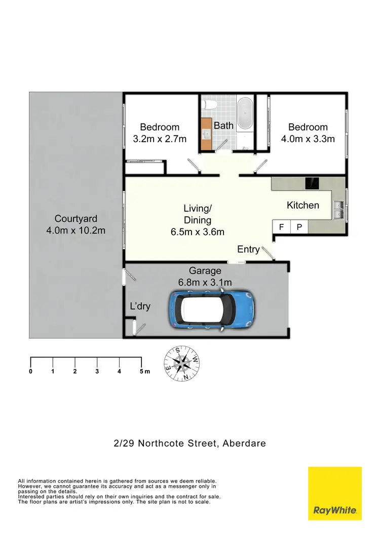 Floorplan of Homely unit listing, 2/29 Northcote Street, Aberdare NSW 2325