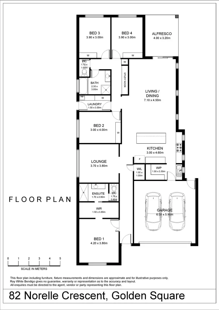 Floorplan of Homely house listing, 82 Norelle Crescent, Golden Square VIC 3555