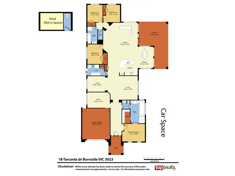Floorplan of Homely house listing, 18 Tarcoola Drive, Burnside VIC 3023