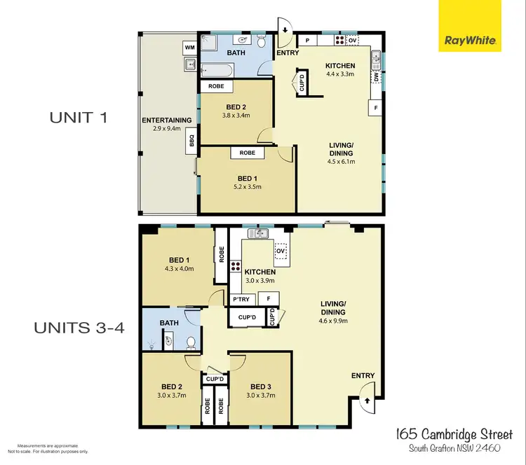 Floorplan of Homely block of units listing, 1, 2, 3, 4/165 Cambridge Street, South Grafton NSW 2460