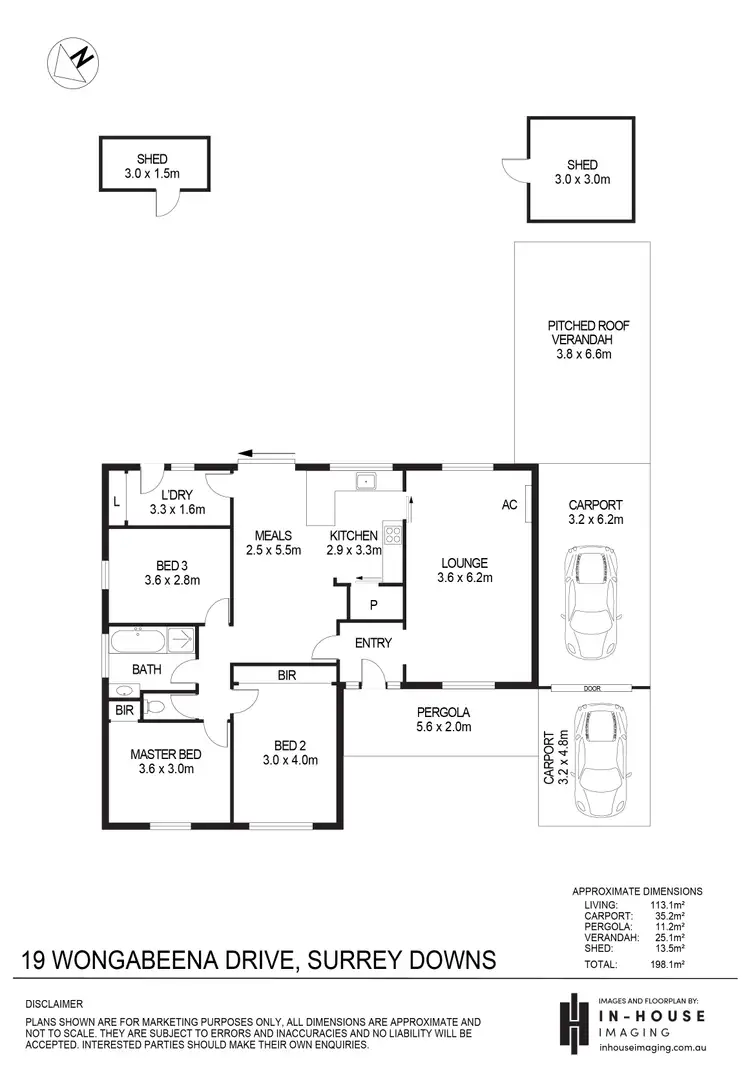 Floorplan of Homely house listing, 19 Wongabeena Drive, Surrey Downs SA 5126