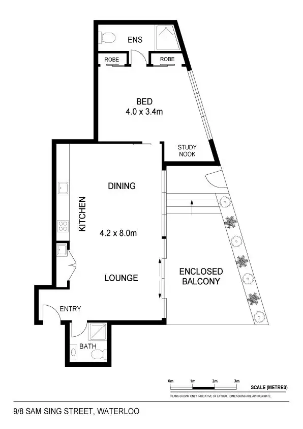 Floorplan of Homely apartment listing, 9/8 Sam Sing Street, Waterloo NSW 2017