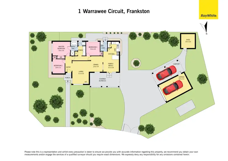 Floorplan of Homely house listing, 1 Warrawee Circuit, Frankston VIC 3199