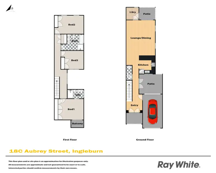 Floorplan of Homely townhouse listing, 18C Aubrey Street, Ingleburn NSW 2565