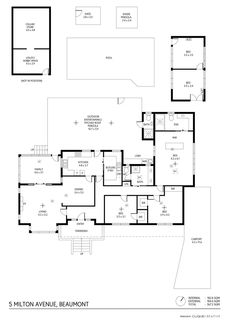 Floorplan of Homely house listing, 5 Milton Avenue, Beaumont SA 5066