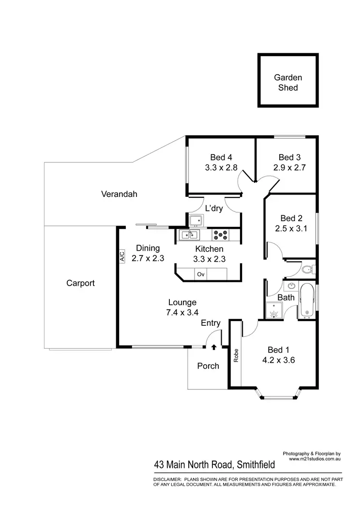 Floorplan of Homely house listing, 43 Main North Road, Smithfield SA 5114