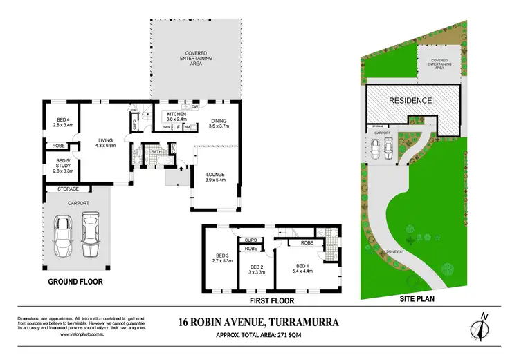 Floorplan of Homely house listing, 16 Robin Avenue, Turramurra NSW 2074