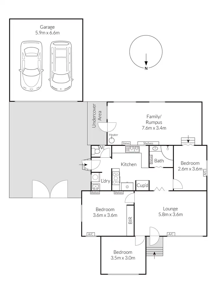 Floorplan of Homely house listing, 15 Granault Parade, Corio VIC 3214
