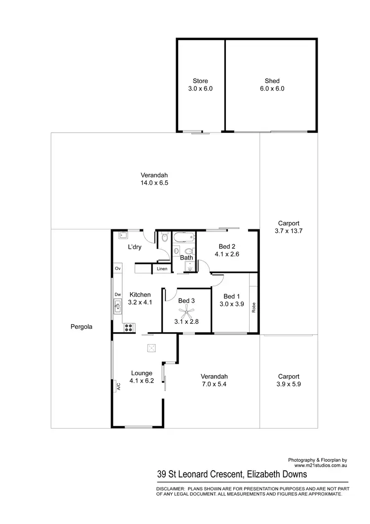 Floorplan of Homely house listing, 39 St Leonard Crescent, Elizabeth Downs SA 5113