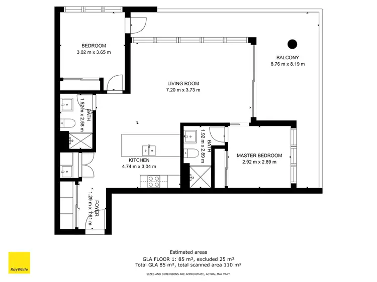 Floorplan of Homely unit listing, 904/266 Stanhill Drive, Chevron Island QLD 4217