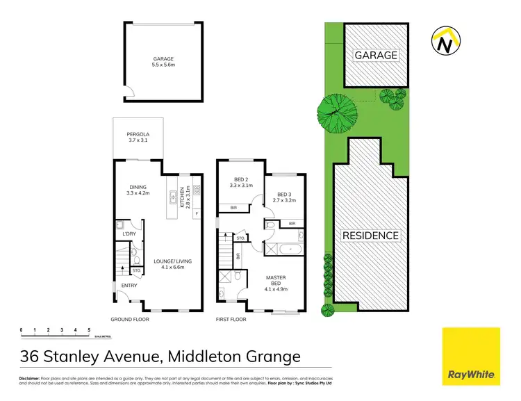 Floorplan of Homely semi-detached listing, 36 Stanley Avenue, Middleton Grange NSW 2171