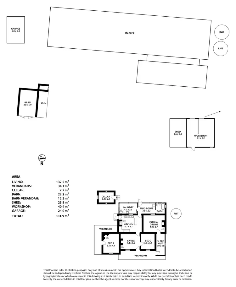 Floorplan of Homely house listing, 212 Chaunceys Line Road, Hartley SA 5255