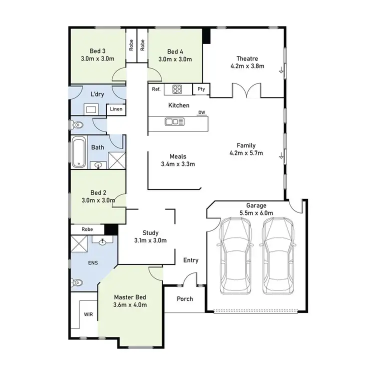 Floorplan of Homely house listing, 1 Aviary Terrace, Williams Landing VIC 3027