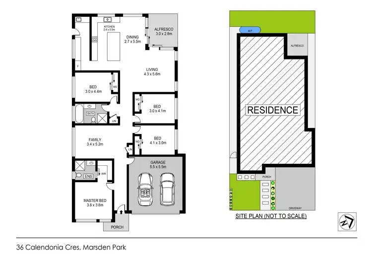 Floorplan of Homely house listing, 36 Caledonia Crescent, Marsden Park NSW 2765