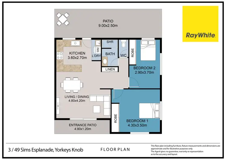 Floorplan of Homely unit listing, 3/49 Sims Esplanade, Yorkeys Knob QLD 4878