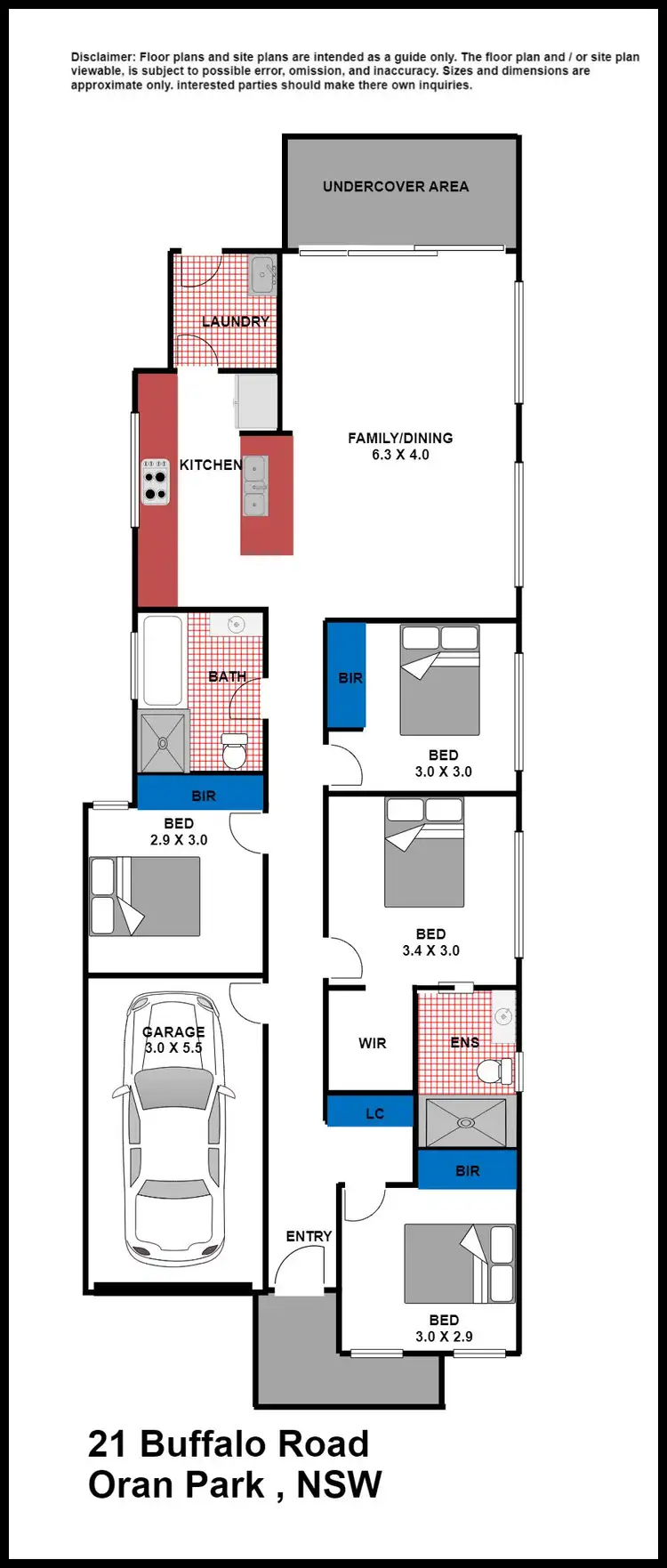 Floorplan of Homely house listing, 21 Buffalo Road, Oran Park NSW 2570