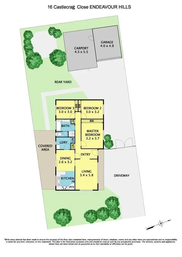 Floorplan of Homely house listing, 16 Castlecrag Close, Endeavour Hills VIC 3802