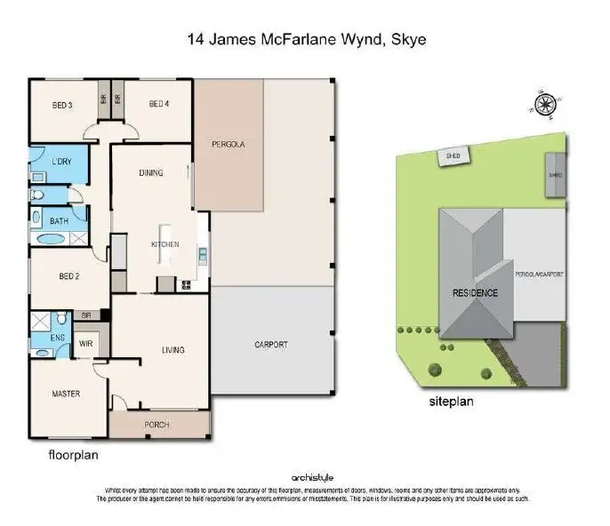 Floorplan of Homely house listing, 14 James McFarlane Wynd, Skye VIC 3977