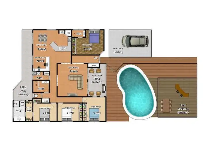 Floorplan of Homely house listing, 47 Terebra Street, Palm Cove QLD 4879