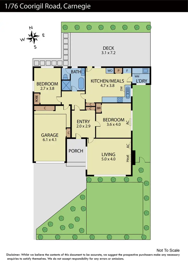 Floorplan of Homely house listing, 1/76 Coorigil Road, Carnegie VIC 3163