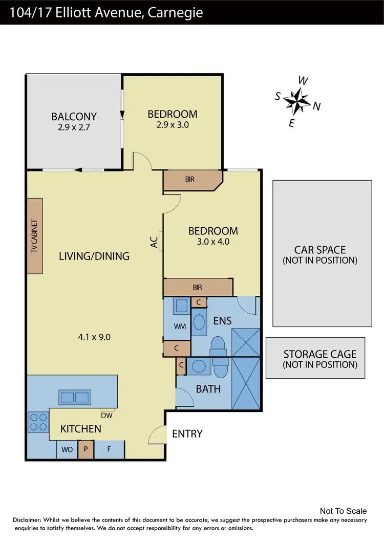 Floorplan of Homely apartment listing, 104/17 Elliott Avenue, Carnegie VIC 3163