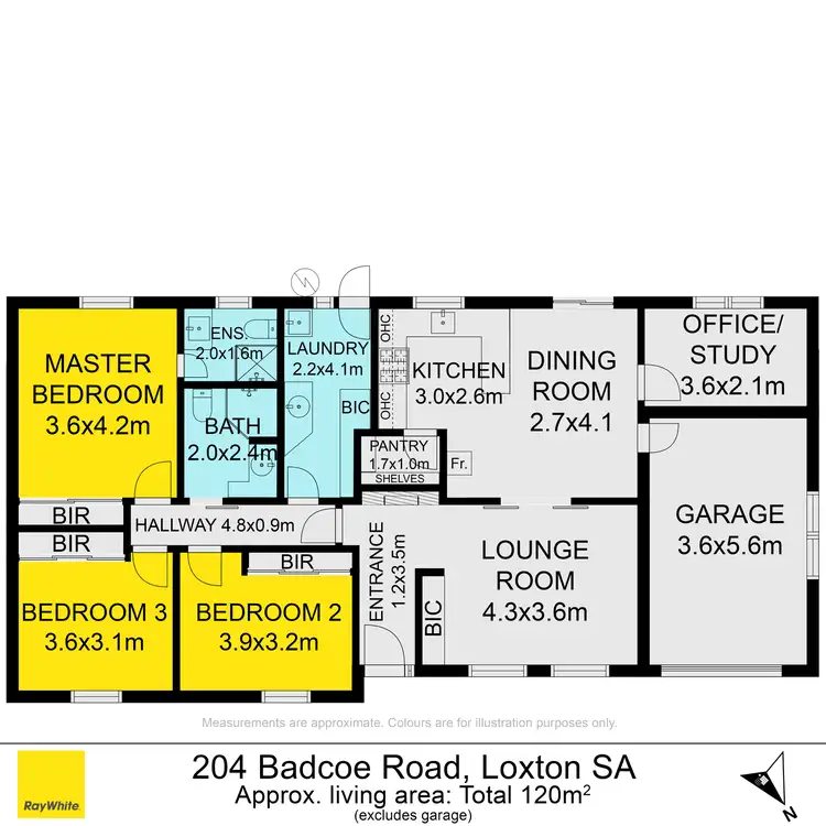 Floorplan of Homely house listing, 204 Badcoe Road, Loxton SA 5333