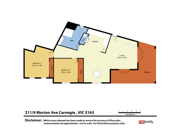 Floorplan of Homely apartment listing, 211/9 Morton Avenue, Carnegie VIC 3163