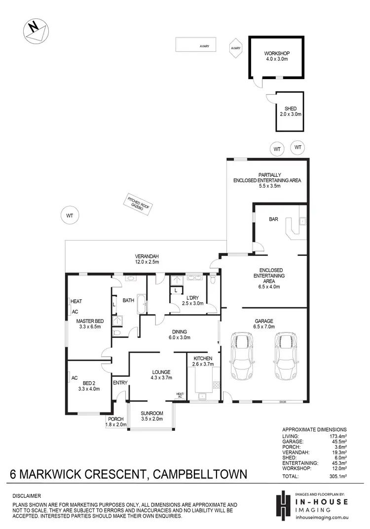 Floorplan of Homely house listing, 6 Markwick Crescent, Campbelltown SA 5074