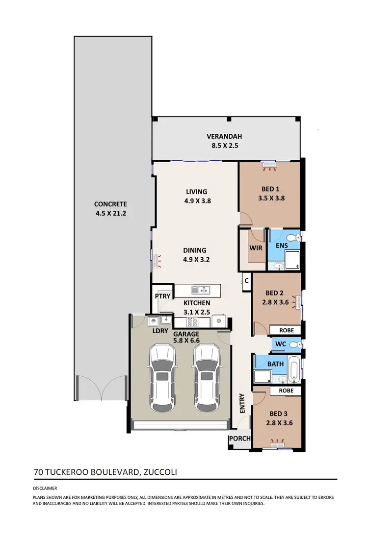 Floorplan of Homely house listing, 70 Tuckeroo Boulevard, Zuccoli NT 832