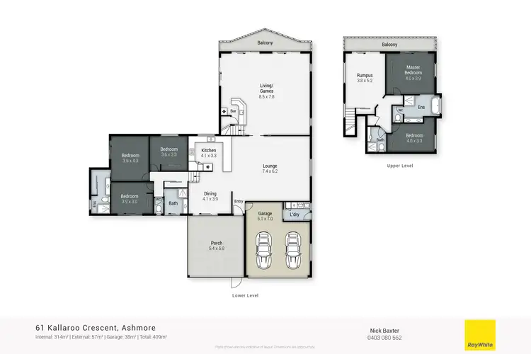 Floorplan of Homely house listing, 61 Kallaroo Crescent, Ashmore QLD 4214