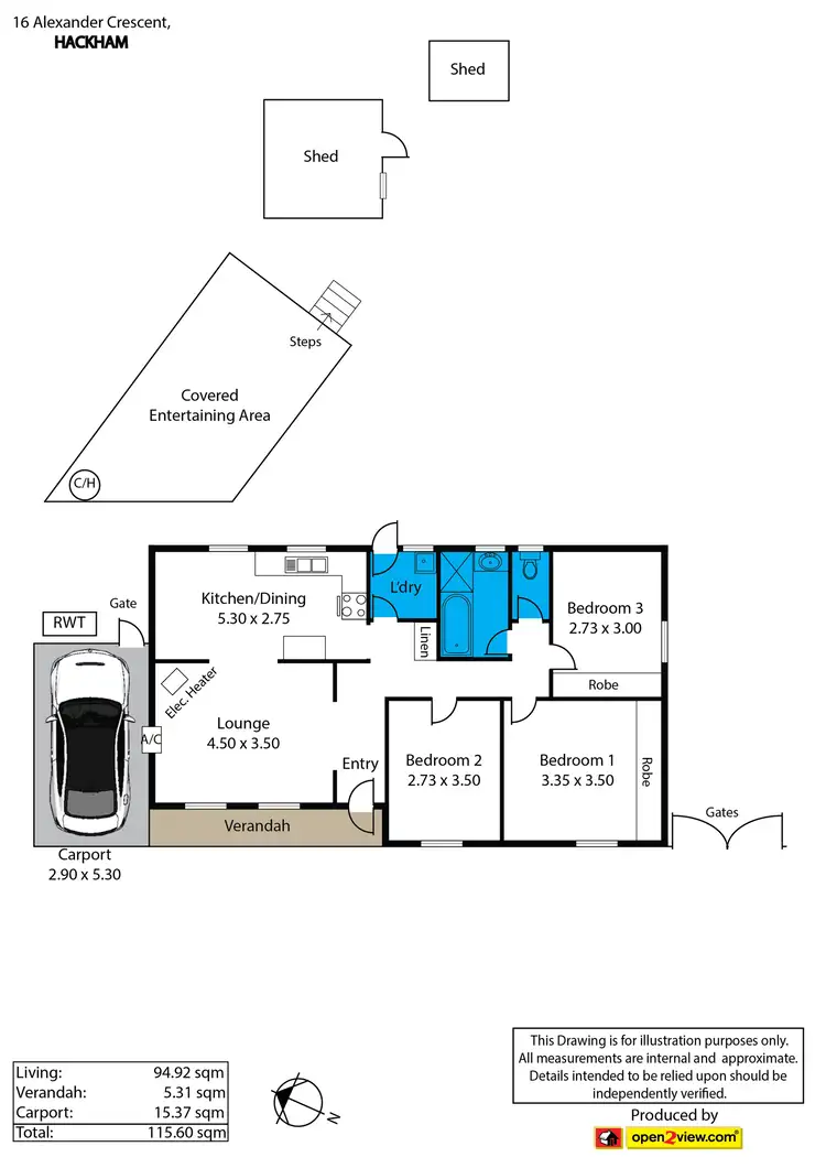 Floorplan of Homely house listing, 16 Alexander Crescent, Hackham SA 5163